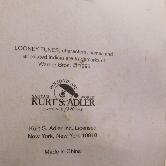 Looney Tunes Ornament Tweety Bird Kurt Adler Vintage 1996 - Picture 3 of 5